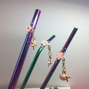 Swarovski Crystal & Hanging Charms Straws